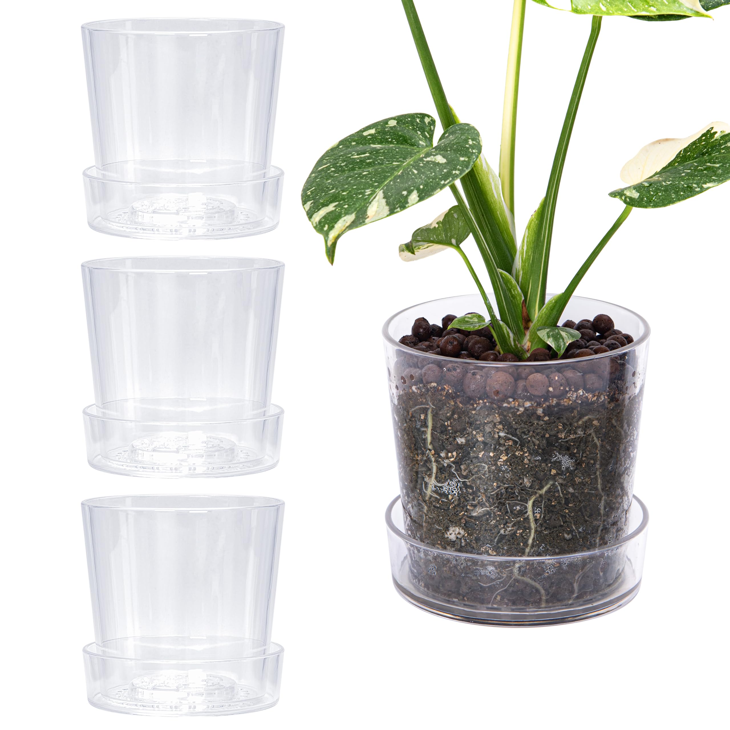 Amazon.com : Phoenix Vine 6.5 Inch Clear Acrylic Planter Pot with